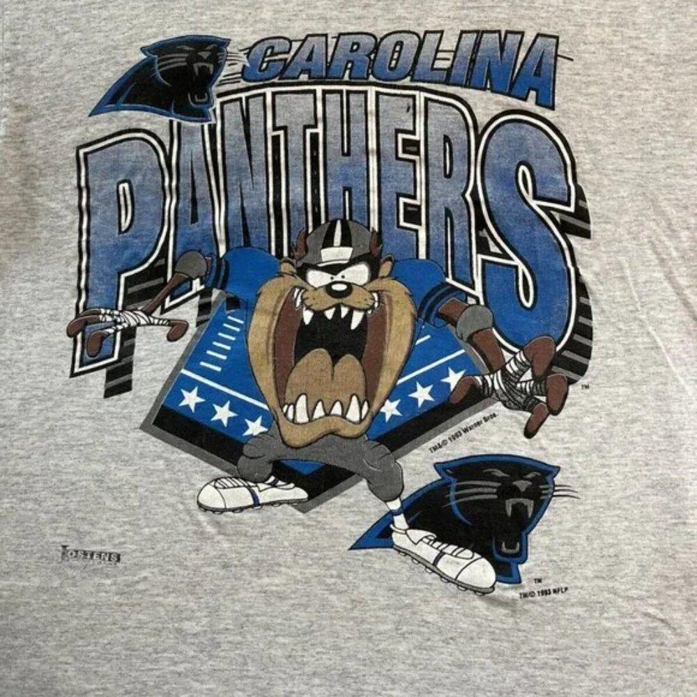 1993 Taz N_F_L Carolina Panthers Shirt Looney Toons Shirt Tee - Picture 1 of 4